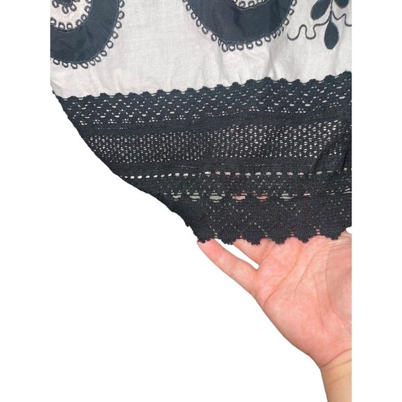 BRITISH INDIA TRAVELLER A-Line Midi Skirt Pink Black Size 9 100% Cotton - Picture 5 of 13